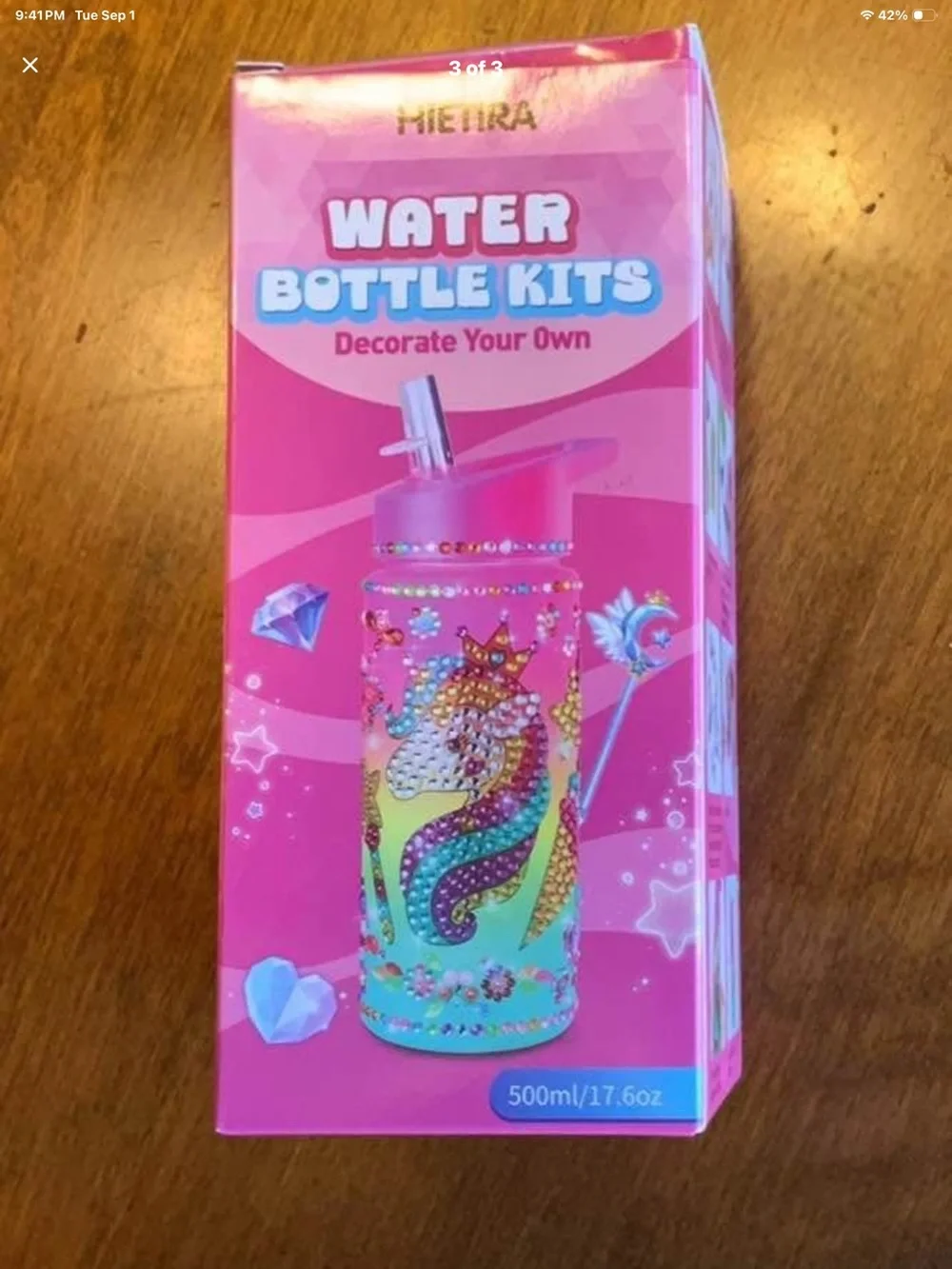 Pink Decorate-Your-Own Water Bottle Kit